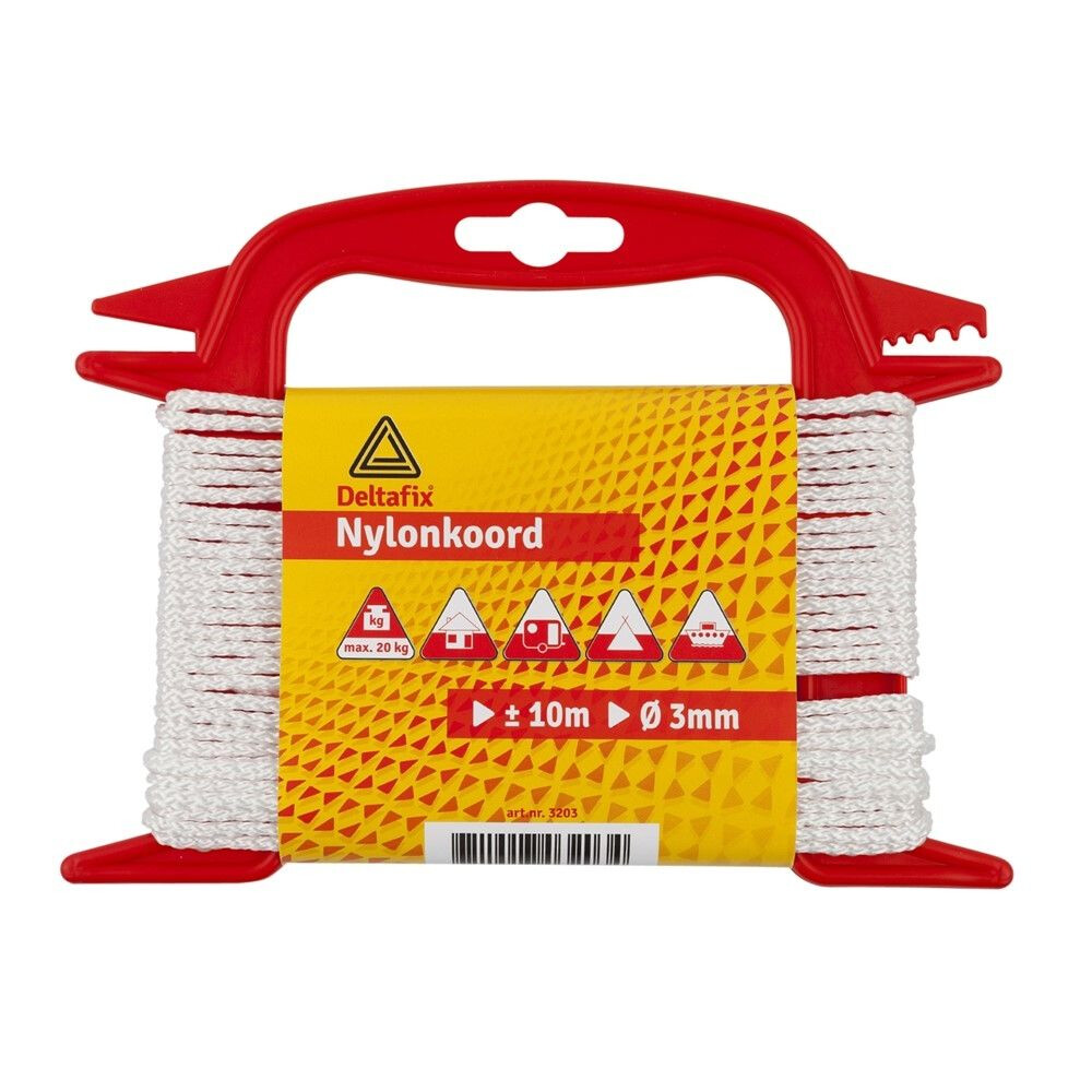 NYLON KOORD WIT 6,0MM 20MTR