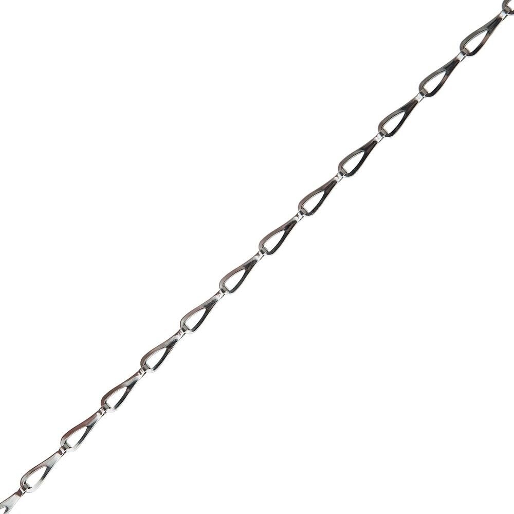 PATENTKETTING MESSING VERCHROOMD 0,35 X 12,5MM