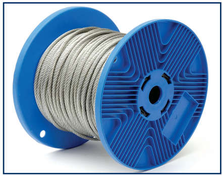 STAALKABEL 6X7+1 TWK 3-5MM PVC OMMANTELD
