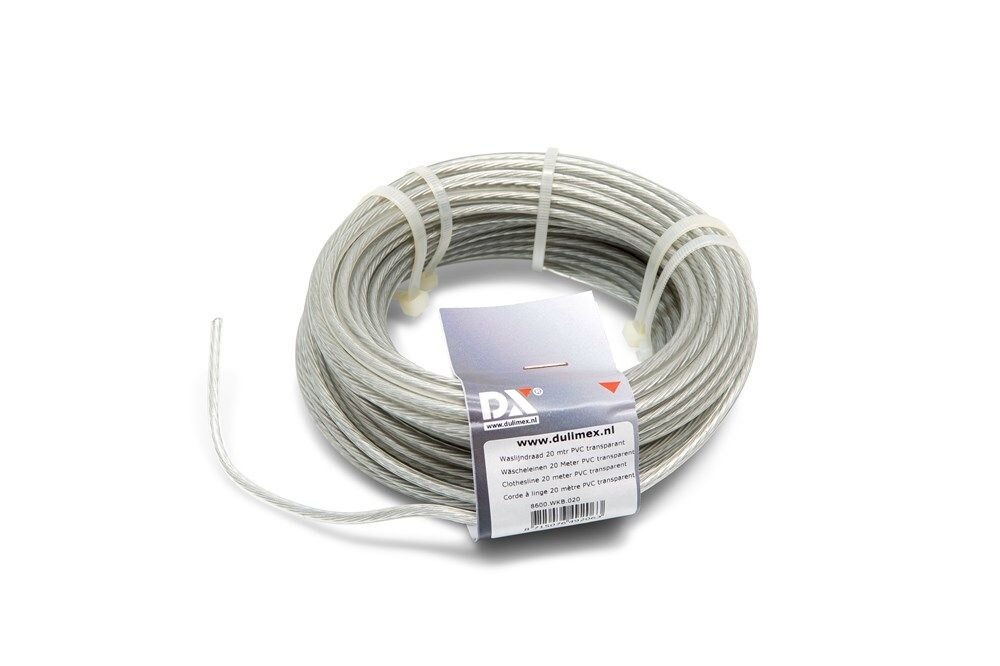WASLIJNDRAAD PVC TRANSPARANT 10 MTR