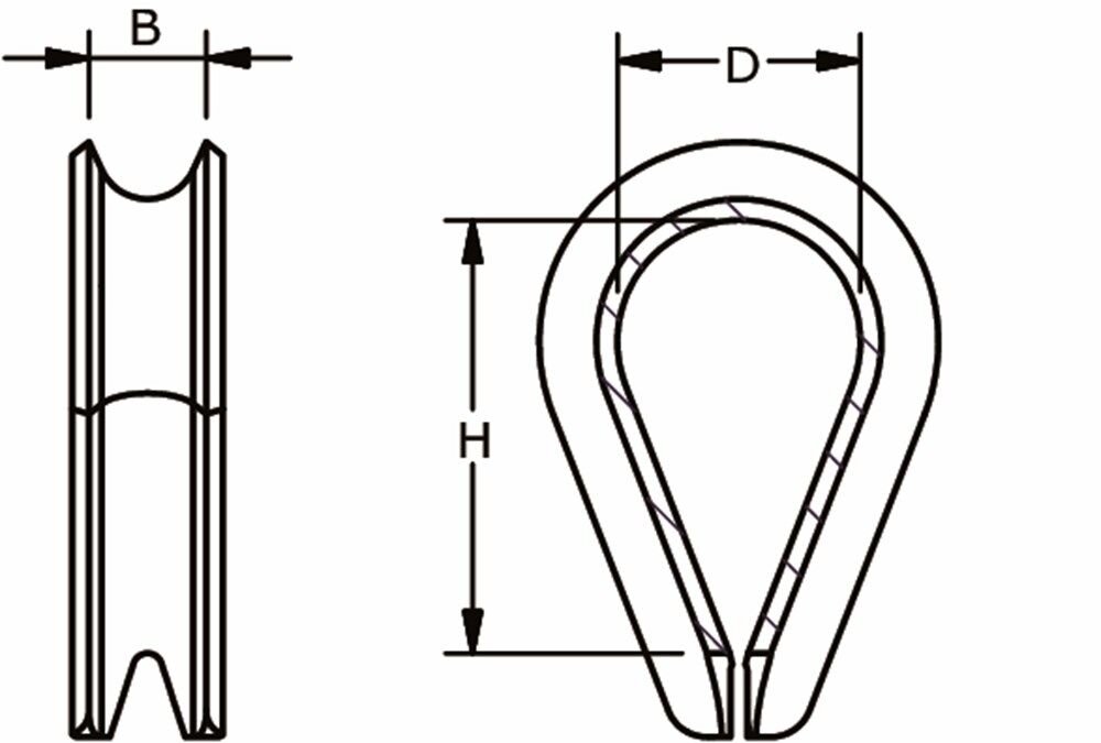 KOUS 4MM RVS AISI 316 2 ST