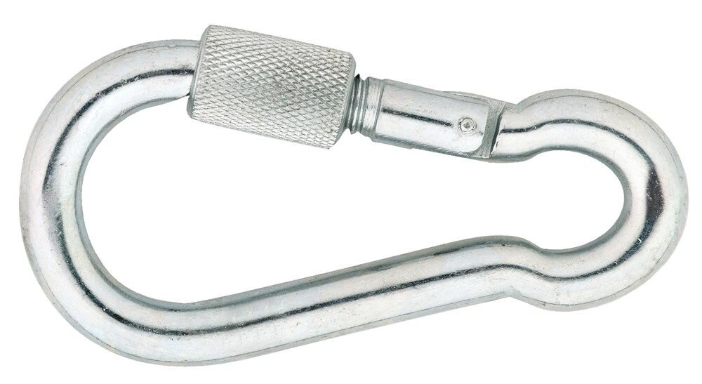 KARABIJNHAAK MET SCHROEF 60 X 6MM RVS 316