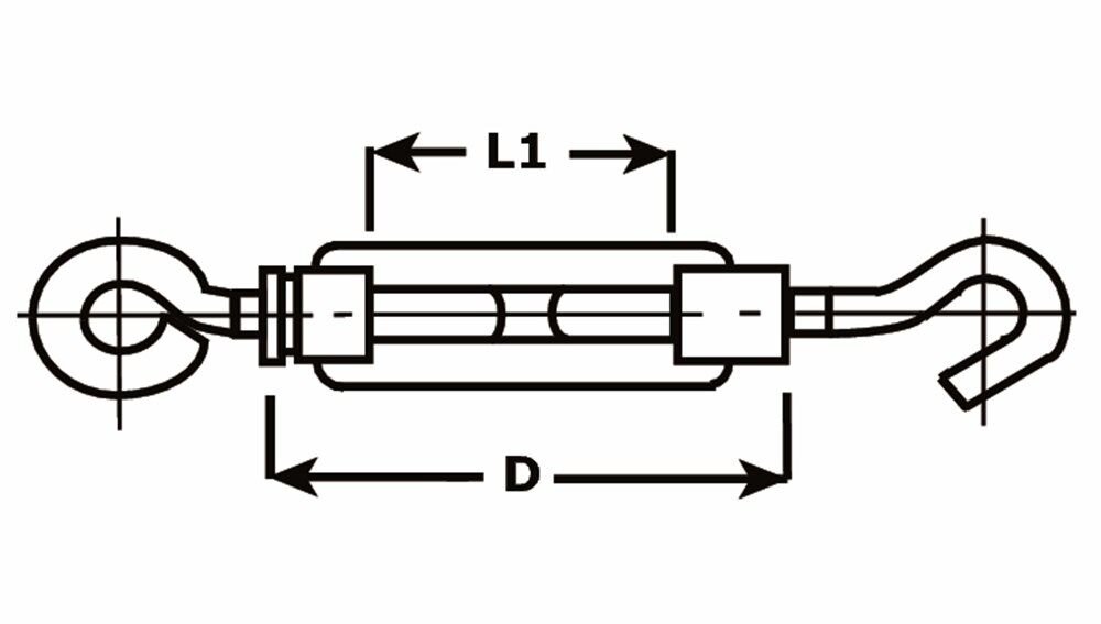 SPANSCHROEF HAAK-OOG 8MM RVS 316