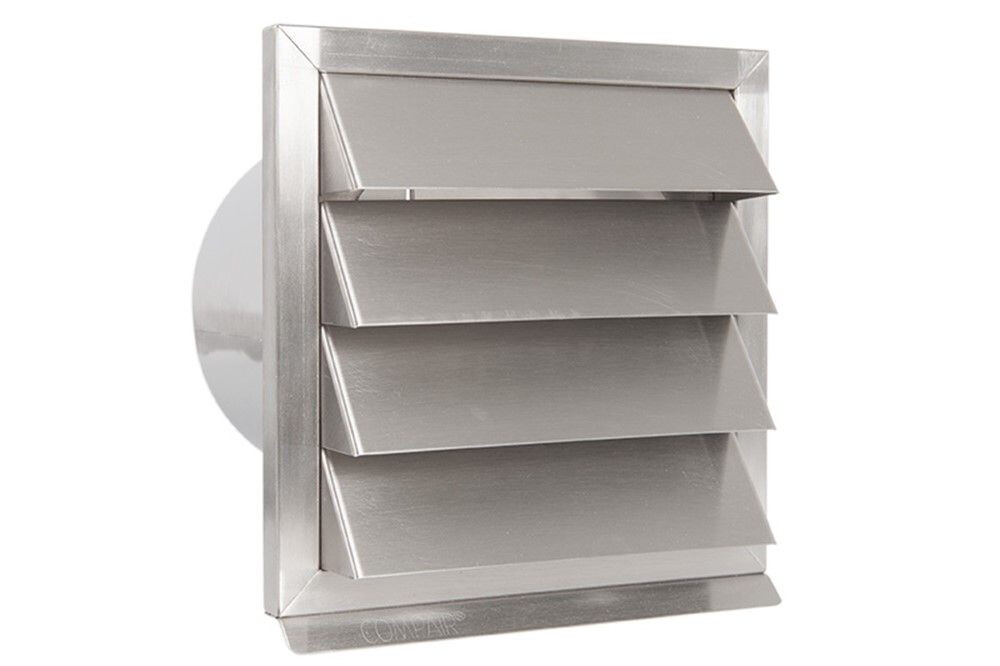 RVS BUITENROOSTER 150MM VASTE LAMELLEN