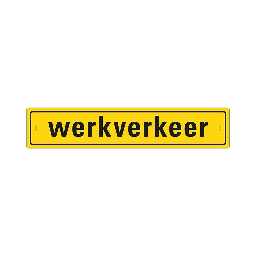 BORD WERKVERKEER 80X400MM INCL. ZUIGNAP-
