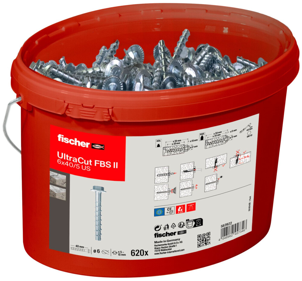FISCHER BETONSCHROEF FBS II 6X40 US