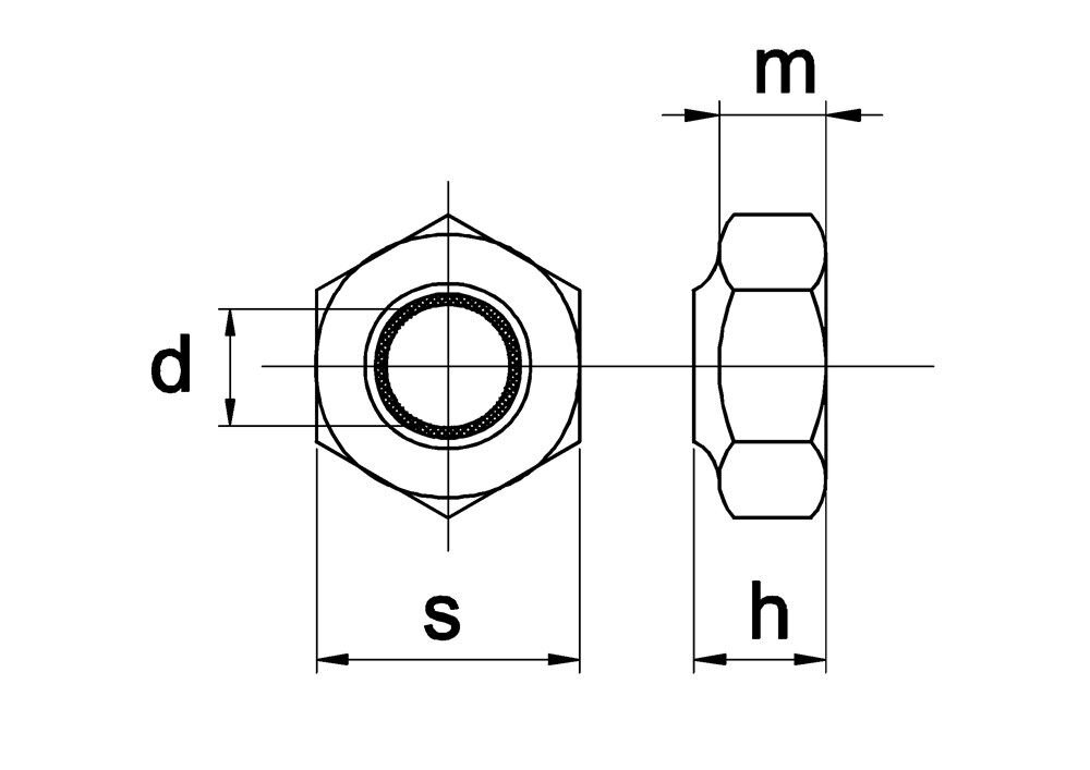 ZELFBORGENDE ZESKANT MOER DIN 985 6 VZ M5