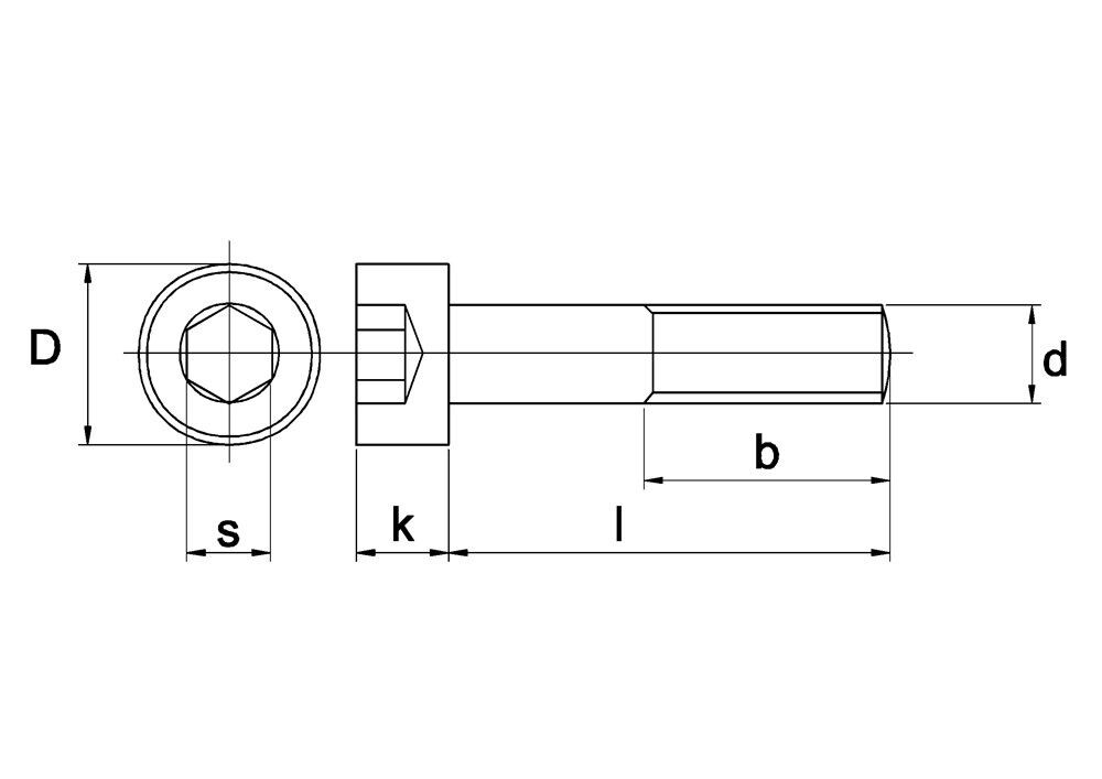 BINNENZESKANT BOUT CK DIN 912 8.8 VZ M6X20
