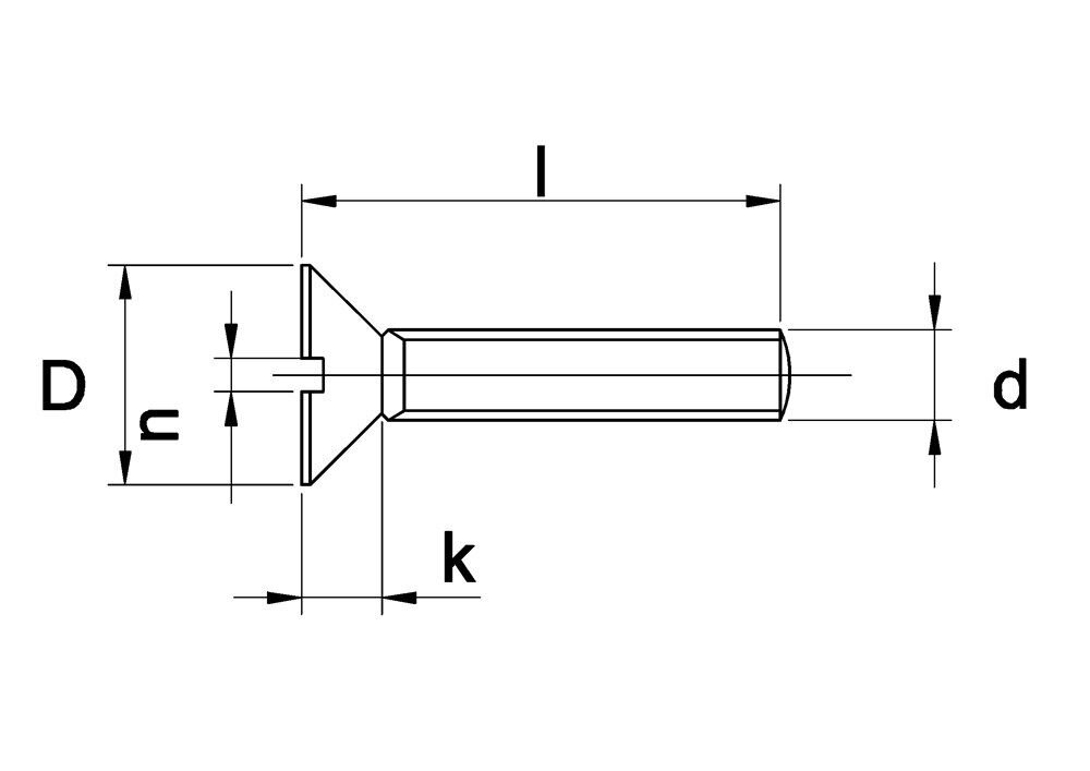 METAALSCHROEF VK DIN 963 VZ M3X40