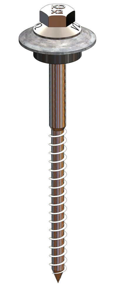HOUTDRAADBOUT DIN 571 RVS A2 3-DELIG 7 X 130MM (GOLFPLAATBOUT)