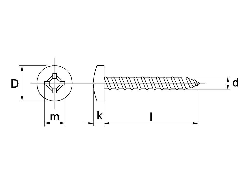 ZELFTAPPENDE PLAATSCHROEF CK PH DIN 7981 4.2X25