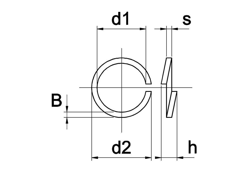 VEERRING DIN 127B RVS A2 M20