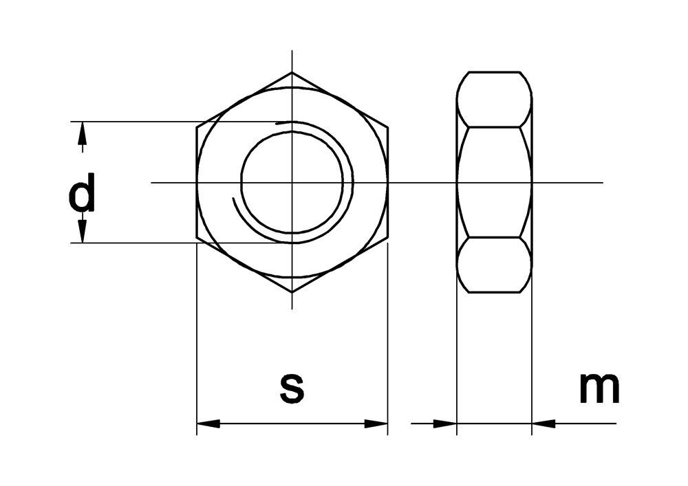 ZESKANT MOER DIN 934 RVS A2-70 M24
