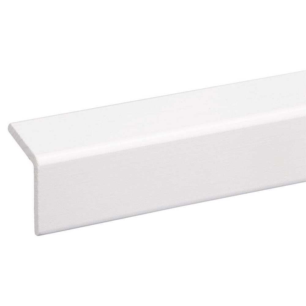HOEKLAT GRENEN GELAKT 27X27MM WIT 270CM