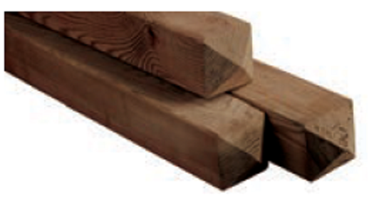 PAAL GESCHAAFD 88 X 88 X 2700MM MET DIAMANTKOP