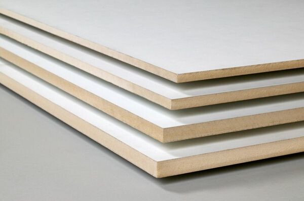 MDF PLAAT 9MM WIT GEGROND 1220MM X 2440MM