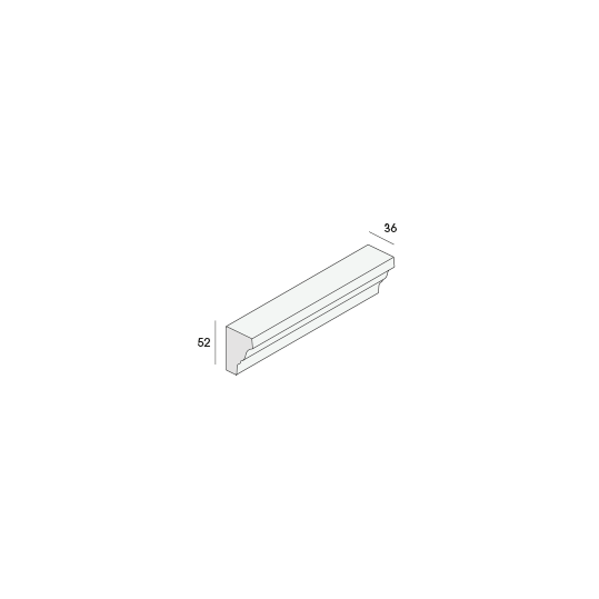UNIPANEL SIERLIJST 36X52MM L=4.85M