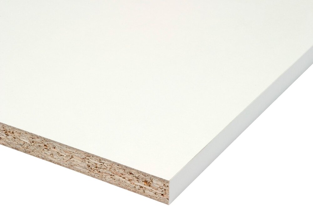 MEUBELPANEEL 18MM WIT GEPLASTIFICEERD 500MM X 2500MM