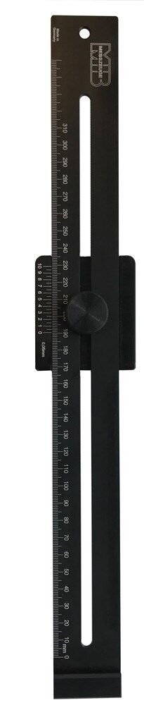 AFSCHRIJFLINEAAL 200MM GEHARD ALUMINIUM