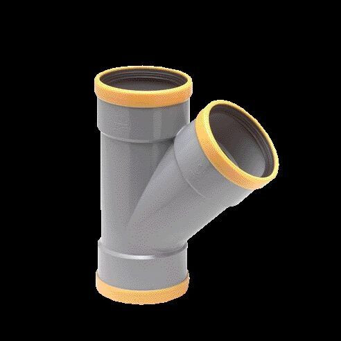 PVC RUBBER MANCHET T-STUK 110MM 45° 3XM SN4/8