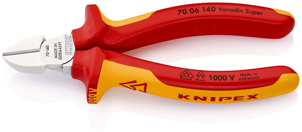 KNIPEX ZIJSNIJTANG VERCHR/COMF 140MM VDE