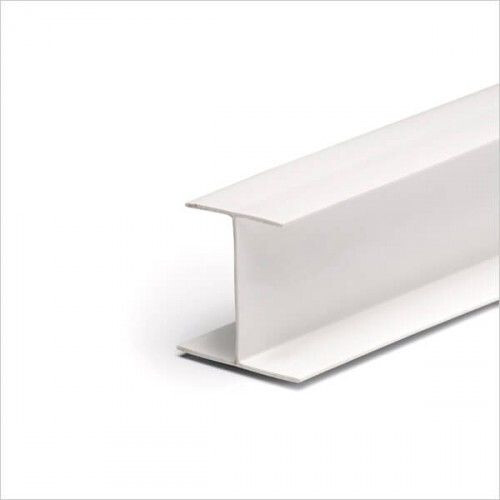 KUNSTSTOF H PROFIEL 50MM WIT