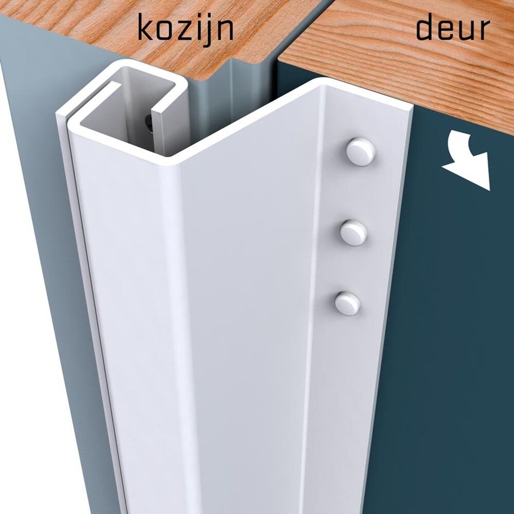 ANTI-INBRAAKSTRIP PLUS BUITENDRAAIEND 0-6MM 2115MM WIT