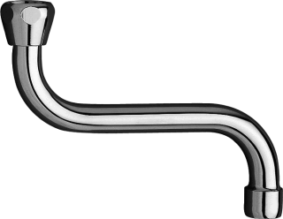 S-UITLOOP 1/2"X200MM CHROOM