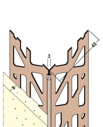 STUCHOEKBESCHERMER PVC WIT 8MM L=3 METER