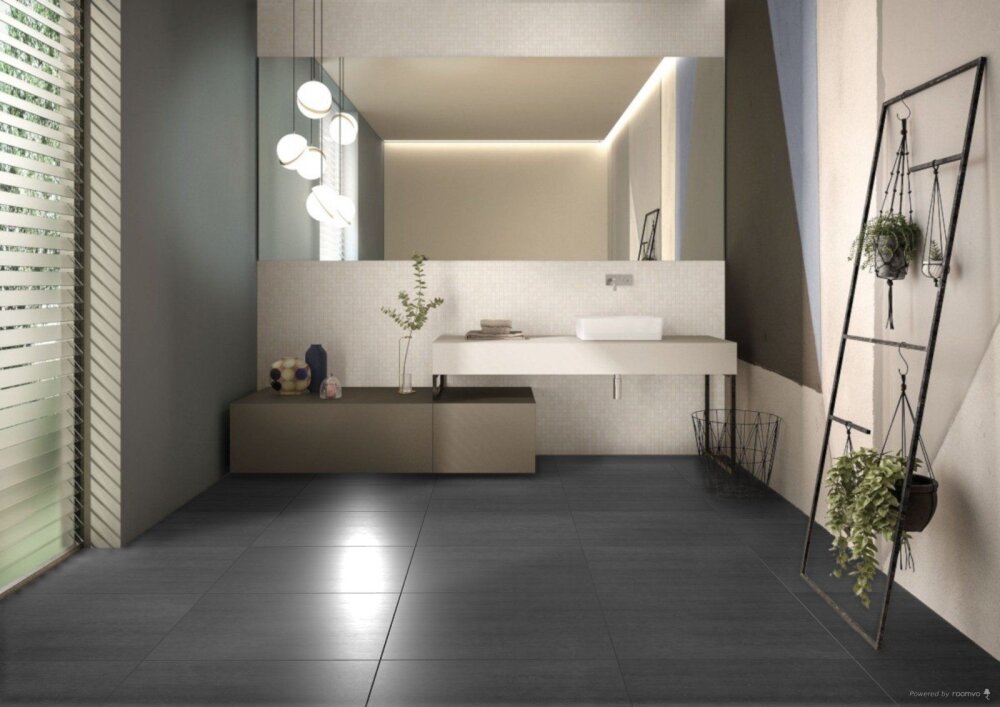 VLOERTEGEL BLACK MATT 60X60