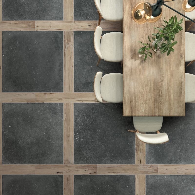 VLOERTEGEL NORDIK STONE BLACK 120X120