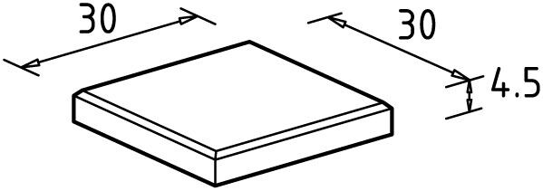 BETONTEGEL 300 X 300MM GRIJS