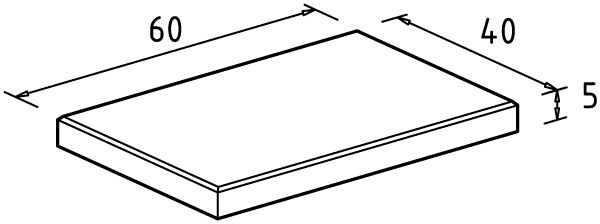 BETONTEGEL 400 X 600MM GRIJS