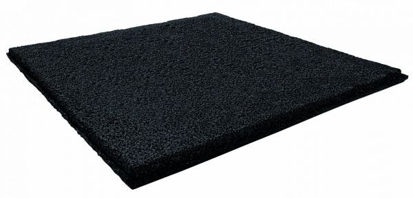 RUBBER TEGEL 50 X 50 X 2,5CM ZWART