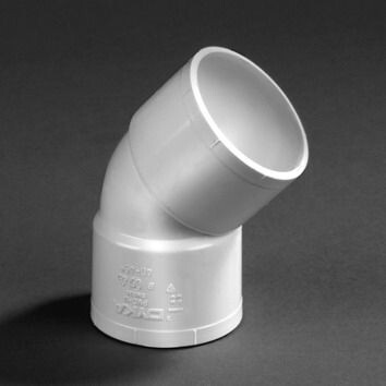 PVC LIJM BOCHT 32MM 45° 2X MOF WIT