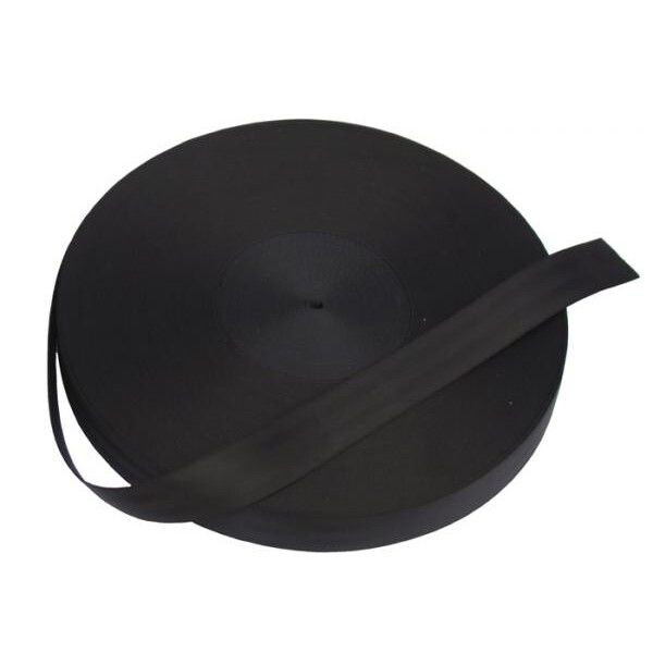 NYLON GORDELBAND B=50MM ZWART ROL=50 MTR