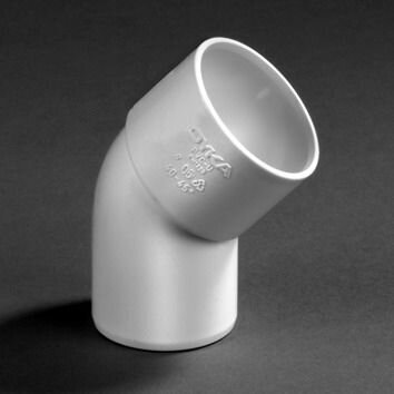 PVC LIJM BOCHT 32MM 45° MOF/SPIE WIT
