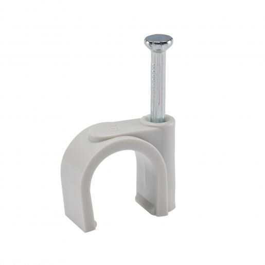 NEWLEC PVC SPIJKERCLIPS ROND WIT 6MM