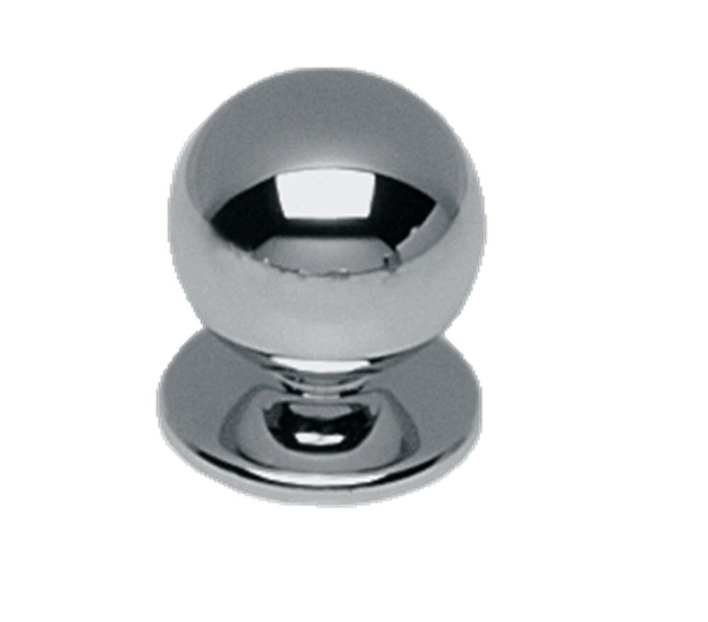KNOP BOLROND 25MM CHROOM