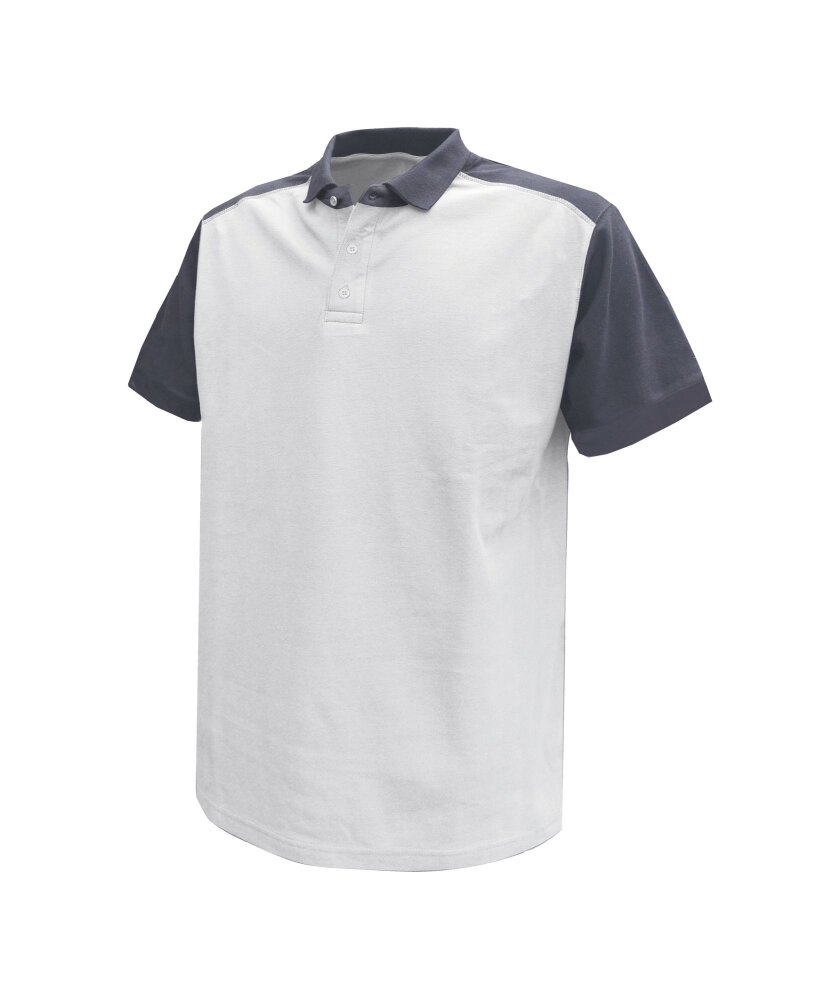 POLO CESAR COSPA46  WIT/CEMENTGRIJS L