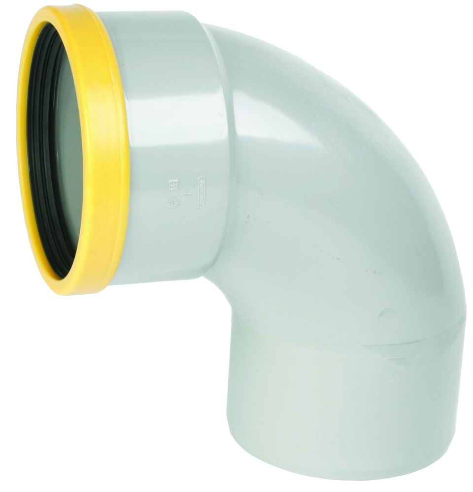 PVC RUBBER MANCHET BOCHT 400MM 90° M/S SN4