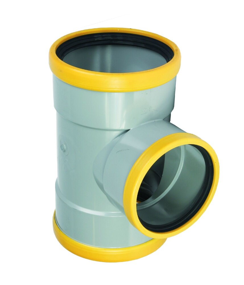 PVC RUBBER MANCHET T-STUK 160MM 88° 3XM SN8
