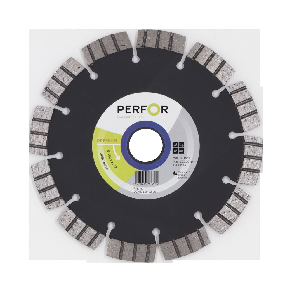 ZAAGBLAD TURBO BETON 150MM ASGAT 22,2MM