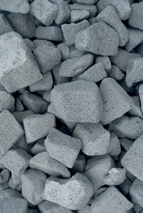 SCHUIMGLASGRANULAAT ROOD PER BIGBAG 3M3 VERISO GERECYCLED GLAS BUITEN
